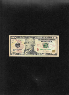 Statele Unite ale Americii USA SUA 10 dollars 2009 seria70701704 FW foto