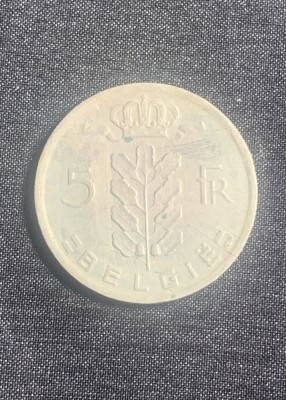 Moneda 5 franci 1964 Belgia foto