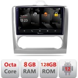 Navigatie Ford Focus 2 pentru climatizare automata, Android 12, 8+128GB