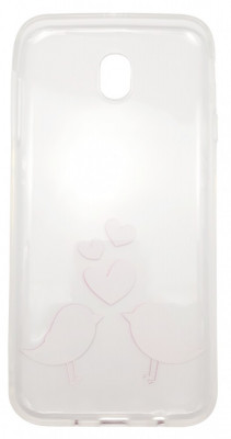 Husa silicon transparenta (model Love Birds) pentru Samsung Galaxy J7 2017 J730 foto