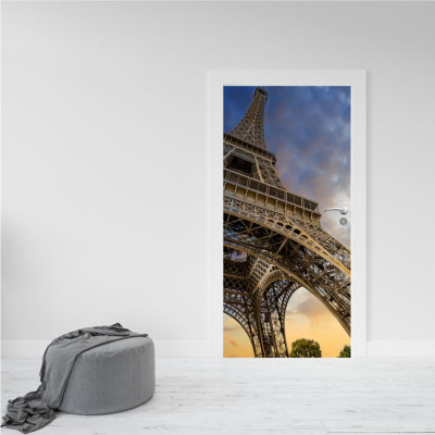 Autocolant decorativ pentru Usa - Turnul Eiffel foto