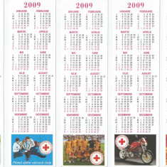 Romania, Societatea Nationala de Cruce Rosie, lot 1 calendare orar, 2009