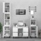 vidaXL Set mobilier de baie, 3 piese, alb, lemn compozit