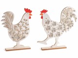 Cumpara ieftin Set 2 figurine Gaini lemn 29x4x30 cm