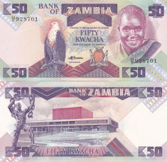 Zambia 50 Kwacha 1986-88 UNC foto