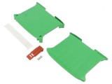 Carcasă verde pentru șină DIN 101mm x 17,5mm x 80,2mm