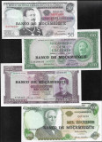 Set Mozambic Mozambique 50 + 100 + 500 + 1000 escudos aunc/unc