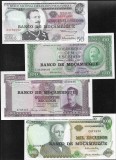 Set Bancnote Mozambic: 50, 100, 500 &amp; 1000 Escudos UNC/AUNC - Colectie Mozambique Escudos