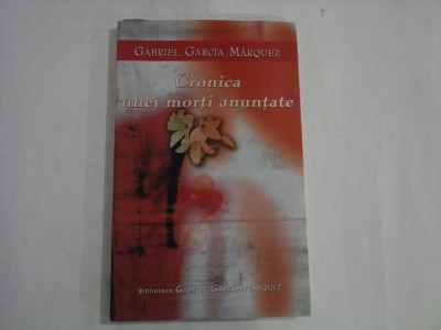 CRONICA UNEI MORTI ANUNTATE - GARCIA MARQUEZ foto