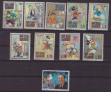 208-SAN MARINO 1970-Walt Disney-Serie completa de 10 timbre nestam Mi 962-971, Nestampilat