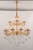 Candelabru Clasic Cu 15 Brate, Finisaj Auriu, Soclu E14, &Oslash;990 X H960Mm, H98056/10+5Fg