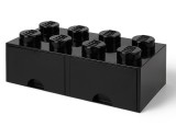 Cumpara ieftin Cutie depozitare LEGO 2x4 cu sertare, negru