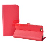 Husa iPhone 5C Flip Cover Stand Magnetica Piele Eco Premium, Protectie Integrala, Culoare Rosu