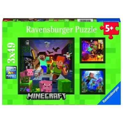 PUZZLE MINECRAFT 3X49 foto