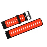 Cumpara ieftin Curea silicon compatibila cu Garmin Vivoactive 4, Telescoape QR, 22mm, Negru/Rosu