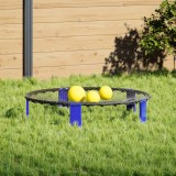 Set Spikeball/Roundnet: Plasa Rotunda 90cm, 3 Mingi, Pompa, Albastru/Negru, Polipropilena/PVC, Portabil, Joc Familie/Petreceri, 3 ani+
