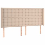 Cumpara ieftin Tablie pat cu aripioare cappuccino 203x16x118/128 cm piele eco