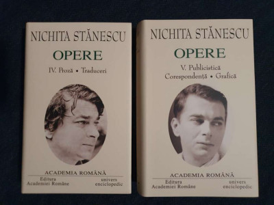 Nichita Stanescu &amp;ndash; Opere 4-5 (ed. de lux, Academia Romana, 2 vol.) foto