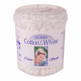 Betisoare pentru urechi Cotton &amp; White, 100 bucati, Leonex