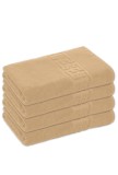 Cumpara ieftin Set 4 Prosoape Baie Lux Bumbac 100% Bej 550 GSM- 70x130 Cm