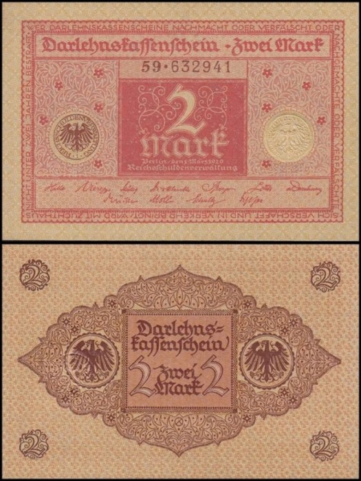 Germania 1920 - 2 Mark UNC
