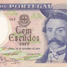 PORTUGALIA 100 escudos 1965 VF+++!!!