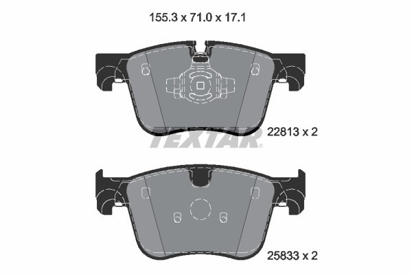 TEXTAR 2281301 Q+ set placute frana,frana disc