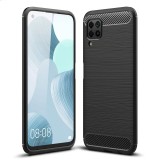 Husa TPU OEM Carbon pentru Huawei P40 lite, Neagra