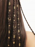 Accesorii Codite Afro Inele Aurii ,Box Braid, Set 80