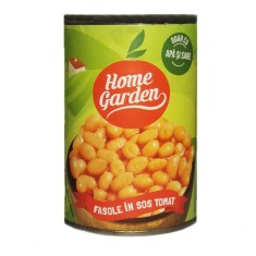 Bax 12 Cutii Fasole Alba in Sos Tomat HOME GARDEN, 400 g, Fasole la Conserva, Fasole Prefiarta, Conserva de Fasole in Sos Tomat, Fasole Boabe in Sos T foto