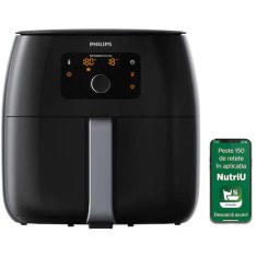 Friteuza fara ulei Philips Airfryer XXL HD9650 90, tehnologie Twin TurboStar, capacitate 7.3 L, display digital, negru foto