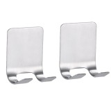 Cumpara ieftin Set 2 suporti universali de perete, din inox, 6x4.5cm - Argintiu