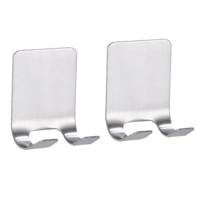 Set 2 suporti universali de perete, din inox, 6x4.5cm - Argintiu foto