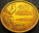 Moneda istorica 20 FRANCI - FRANTA, anul 1951 *cod 483 B