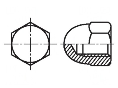 Piuliță hexagonală M16 Oțel A4 24mm rezistent la acizi foto