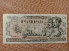 ROMANIA 100 LEI - August 1947 - XF + . Mai rara in aceasta stare si cu eroare de taiere