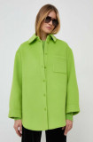 MAX&amp;Co. geacă cu aspect de cămașă x Anna Dello Russo culoarea verde, de tranzitie, oversize, Max&amp;Co.
