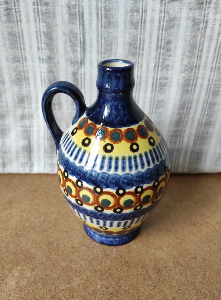 Vas ceramic model ulcior, nuante de albastru | Okazii.ro
