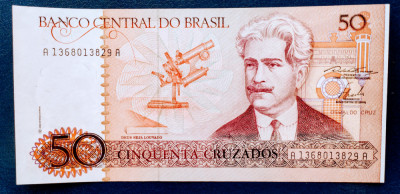 BRAZILIA 50 CRUZEIROS 1986-P207 UNC foto