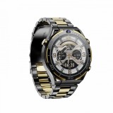 Cumpara ieftin Smartwatch iSEN Watch T7, Negru Gold, 4G, 1.5 AMOLED, HD Dual Camera, Android 10, 6GB RAM + 128GB ROM, WiFi 5G, GPS, 800mAh, IP67, Curea metal