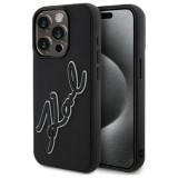 Husa pentru iphone 15 pro - karl lagerfeld 3d design - rubber signature