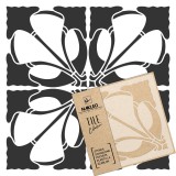 Șablon de plastic reutilizabil pentru țiglă // ART NOUVEAU FLOARE #1 - 30x30cm