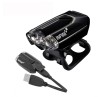 Far Bicicleta Infini Lava 4 Functii 3Lux, 2 LED Alb, USB, Indicator Baterie, Negru, 16g