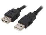 Cablu USB 2.0 A-A 1,8m negru CCA