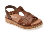 Sandale RIEKER maro, W0853, din piele naturala