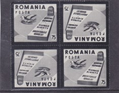 Spania/Romania, Exil romanesc, Drepturile om., em. a XVII-a,4X dant., 1959, MNH