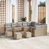 Cumpara ieftin Set de canapele pentru grădină 13 pcs bej și gri deschis