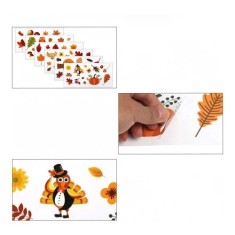 Set 193 tatuaje temporare, motiv de toamna, vinil, multicolor