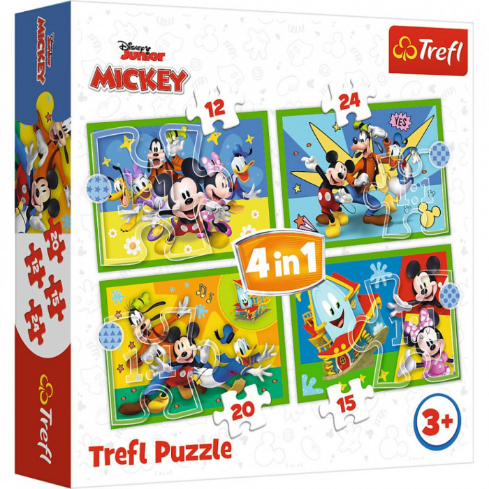 Puzzle Trefl Lol 4in1 Mickey Mouse Si Prietenii