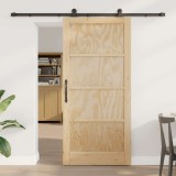 Cumpara ieftin Usa glisanta ORKDAL 93 x 202 cm Lemn prelucrat Natural si Negru